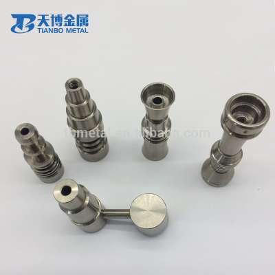 Custom made CNC machining high quality titanium nail for smoke hot sale in stocks manufacturer baoji tianbo company